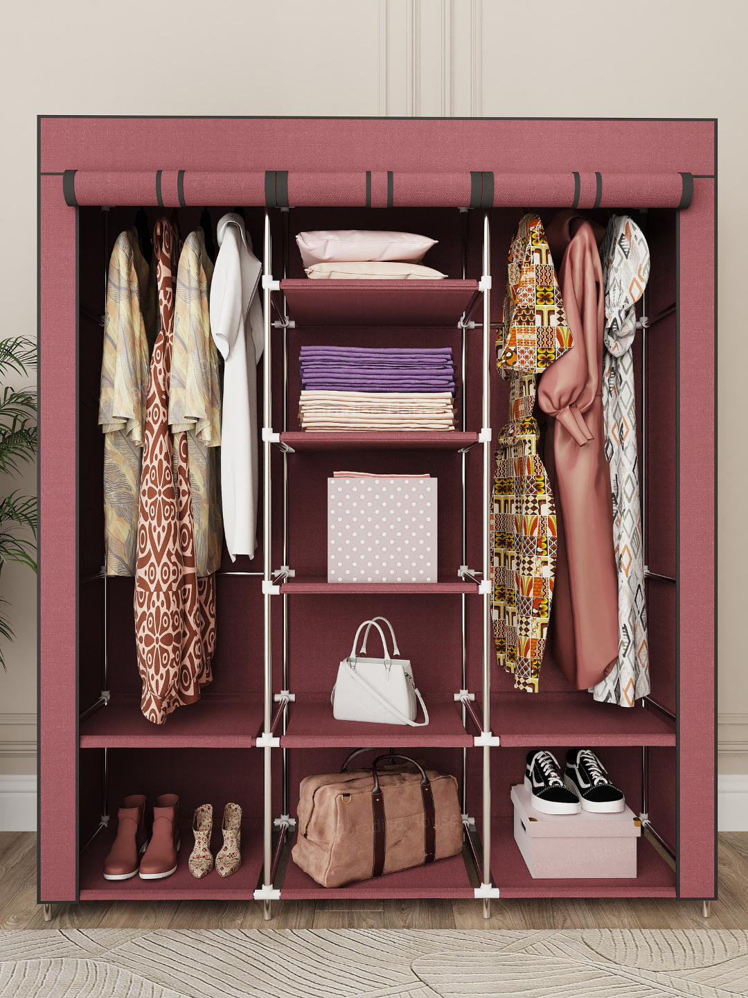 Mato shkaf 130×45×175 sm | Kiyim saqlash shkafi | Keng va ixcham garderob