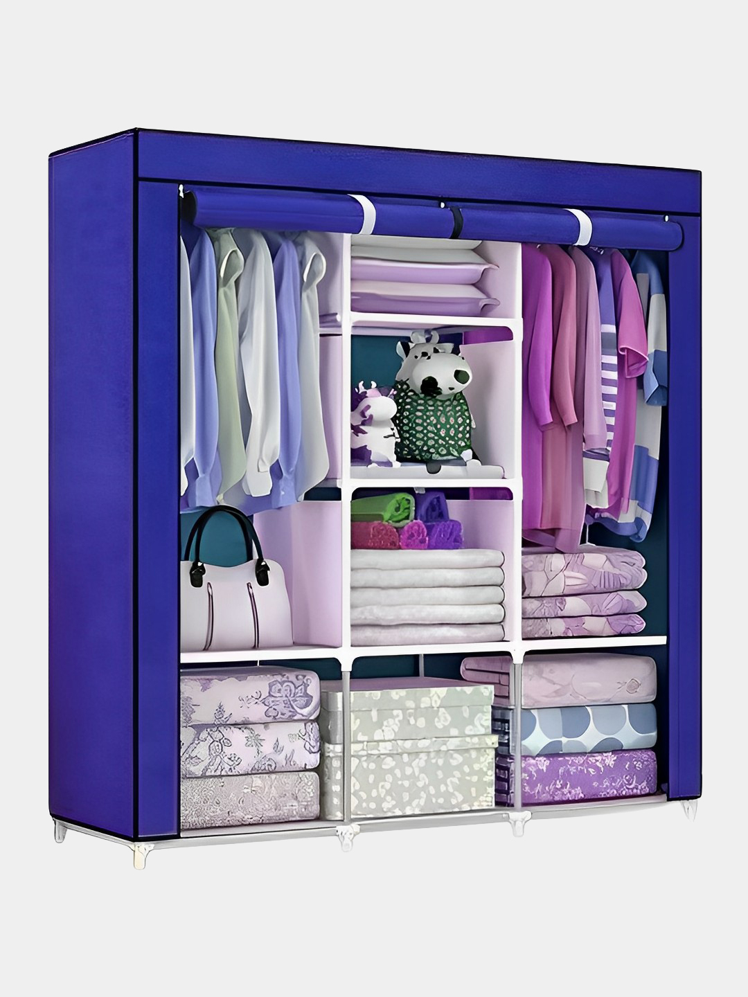 Mato shkaf 130×45×175 sm | Kiyim saqlash shkafi | Keng va ixcham garderob