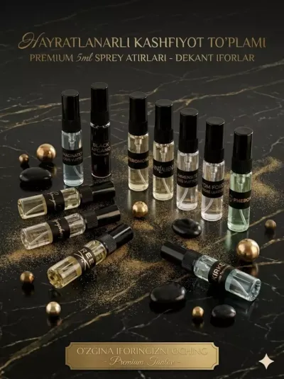 Premium 13 xil atirlar to‘plami — har kuni yangi ifor beruvchi 5 ml mini parfum set