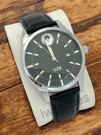 Erkaklar soati UZB gerbi bilan – UZB Collection, zamonaviy klassik qo‘l soati